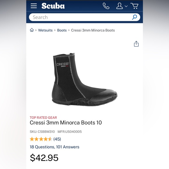 CRESSI DIVE BOOTS *LIKE NEW CONDITION* - Picture 6 of 6